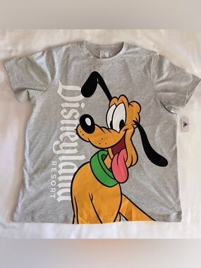 Disney Parks Disneyland Resort Pluto Front & Back T-Shirt Adult 2025 Brand New